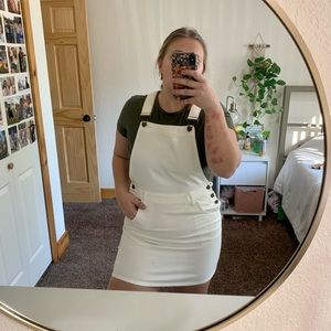 Sadie & Sage white overall dress